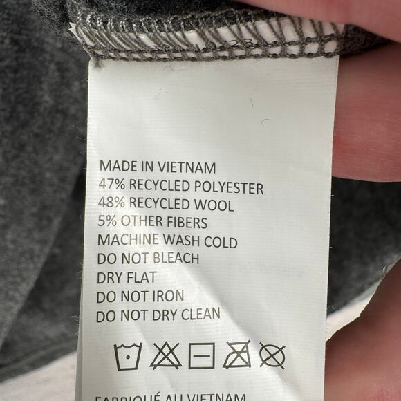 prAna Brookland 1/4 Zip Wool Sweater Mens Medium Gravel Gray 1/4 Zip - Picture 8 of 11